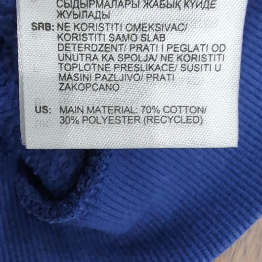 Adidas Kids Royal Blue Hoodie - Picture 3 of 7